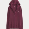 Långärmad hoodie med henleykrage
