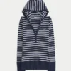 Långärmad hoodie med henleykrage