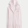 Långärmad hoodie med henleykrage
