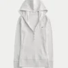 Långärmad hoodie med henleykrage