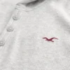 Långärmad hoodie med henleykrage