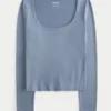 Långärmad, sömlös baby-T-shirt