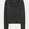 Långärmad, sömlös baby-T-shirt