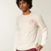 Långärmad T-shirt med grafiskt tryck av varghuvud Långärmad T-shirt med grafiskt tryck av varghuvud