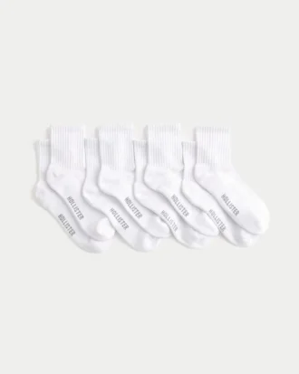 Logo Quarter-Crew Socks 4-pack