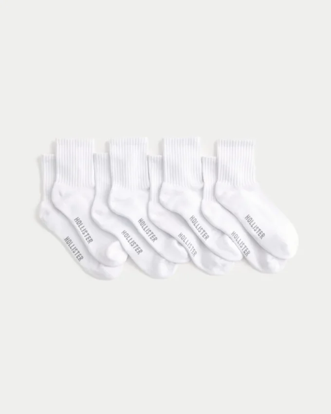 Logo Quarter-Crew Socks 4-pack