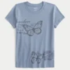 London Butterfly Graphic Baby Tee London Butterfly Graphic Baby Tee