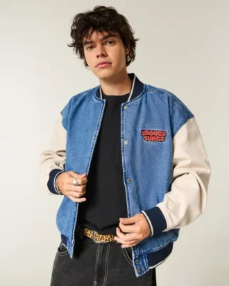 Looney Tunes grafisk jeansjacka