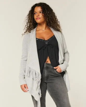 Lätt cardigan utan knäppning