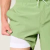Malibu Beach Graphic Mid-Thigh Volley Swim Trunks Malibu Beach Graphic Mid-Thigh Volley Swim Trunks
