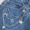 Mediumtvättad broderad miniskort i denim Mediumtvättad broderad miniskort i denim