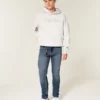Mediumtvättade atletiska skinny jeans