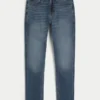 Mediumtvättade atletiska skinny jeans