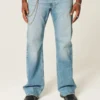 Mediumtvättade avslappnade bootcut-jeans Mediumtvättade avslappnade bootcut-jeans