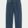 Mediumtvättade baggy jeans med stjärngrafik Mediumtvättade baggy jeans med stjärngrafik