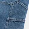 Mediumtvättade baggy jeansshorts Mediumtvättade baggy jeansshorts
