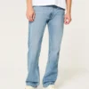 Mediumtvättade raka jeans