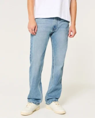 Mediumtvättade raka jeans