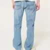 Mediumtvättade raka jeans