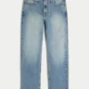 Mediumtvättade raka jeans Mediumtvättade raka jeans