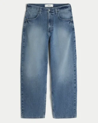 Mediumtvättade skaterbaggyjeans
