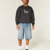 Mediumtvättade superbaggy jeansshorts Mediumtvättade superbaggy jeansshorts