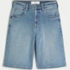 Mediumtvättade superbaggy jeansshorts Mediumtvättade superbaggy jeansshorts