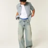 Mediumtvättade superbaggy Painter-jeans