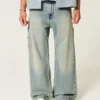 Mediumtvättade superbaggy Painter-jeans
