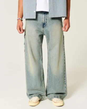 Mediumtvättade superbaggy Painter-jeans