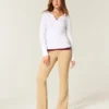 Mid-Rise Khaki Bootcut Jeans