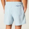 Mid-Thigh Seersucker Volley Swim Shorts Mid-Thigh Seersucker Volley Swim Shorts