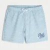 Mid-Thigh Seersucker Volley Swim Shorts Mid-Thigh Seersucker Volley Swim Shorts