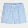 Mid-Thigh Seersucker Volley Swim Shorts Mid-Thigh Seersucker Volley Swim Shorts