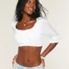 Mini-crop-top med trekvartsärmar Mini-crop-top med trekvartsärmar