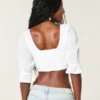 Mini-crop-top med trekvartsärmar Mini-crop-top med trekvartsärmar