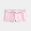 Mini-shorts i fleece med hjärtmotiv