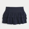 Mini-skort med volanger i flera lager