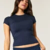 Mjuk stretchig sömlös baby-T-shirt