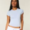 Mjuk stretchig sömlös baby-T-shirt