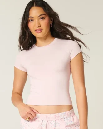 Mjuk stretchig, sömlös baby-T-shirt