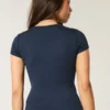 Mjuk stretchig sömlös baby-T-shirt