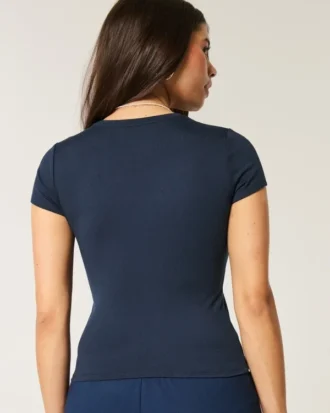 Mjuk stretchig sömlös baby-T-shirt