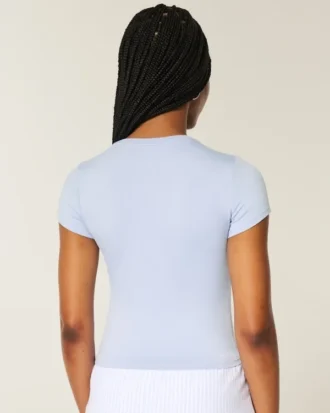 Mjuk stretchig sömlös baby-T-shirt