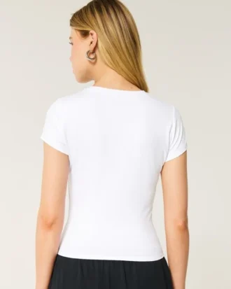 Mjuk stretchig sömlös baby-T-shirt