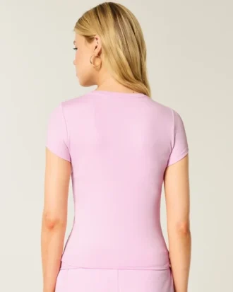 Mjuk stretchig sömlös baby-T-shirt