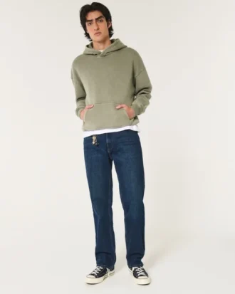 Mörk tvättade lösa jeans