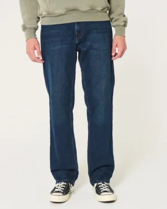 Mörk tvättade lösa jeans