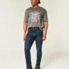 Mörkblå atletiska skinny jeans Mörkblå atletiska skinny jeans