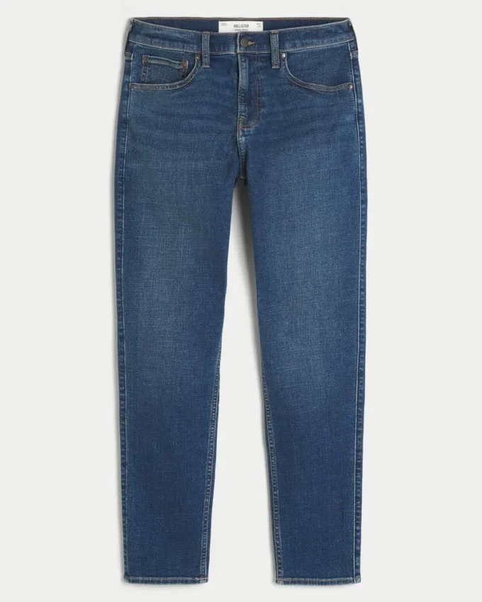 Mörkblå atletiska skinny jeans